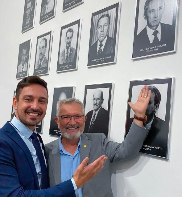 Rodrigo Busato e o pai Luis carlos Busato
