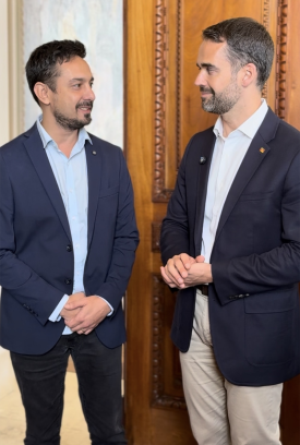 rodrigo busato e o governador do estado do rio grande do sul eduardo leite